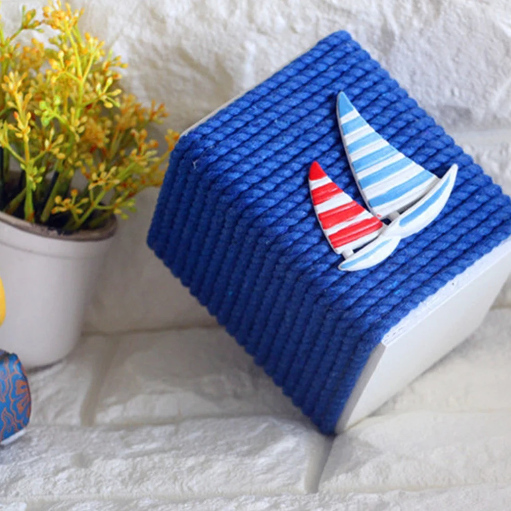 Sailing Boat Figure Pen Holder Solid Wood Twine pen Pencil Container Brush Pot Tabletop Decoration Storage Desk Organizer Gift | Дом и сад