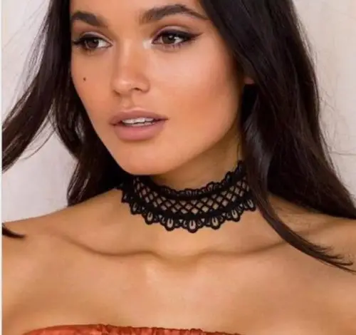 Женский винтажный стрейч чокер с татуировкой в стиле ретро готический панк