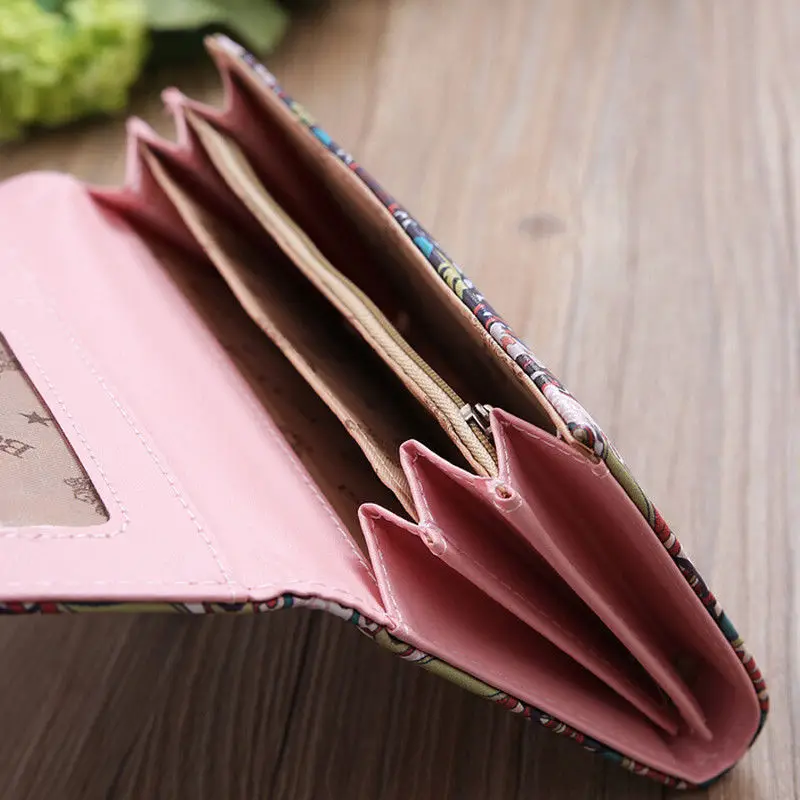 Новинка женские кошельки большой вместимости из спилка длинный клатч Дамский