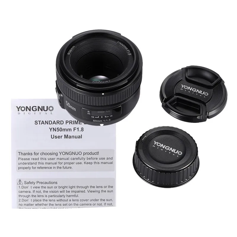 YONGNUO YN50mm F1.8 Большая диафрагма Авто Фокус объектив для Nikon D800 D300 D700 D3200 D3300 D5100 D5200 D5300