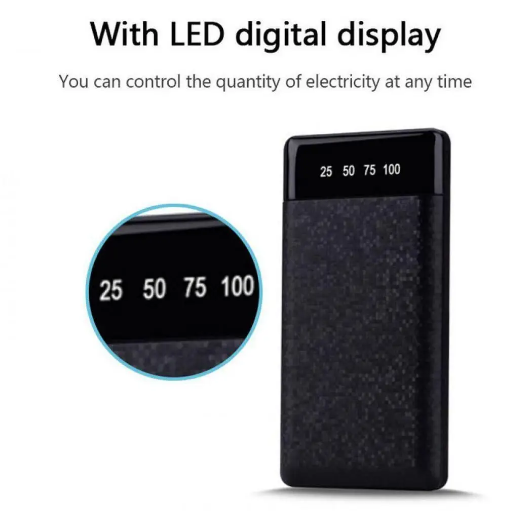 Durable Portable LCD Digital Display Dual USB Power 5V/2.1A 10000mAh Bank Mobile External Charger Powerbank | Мобильные телефоны и