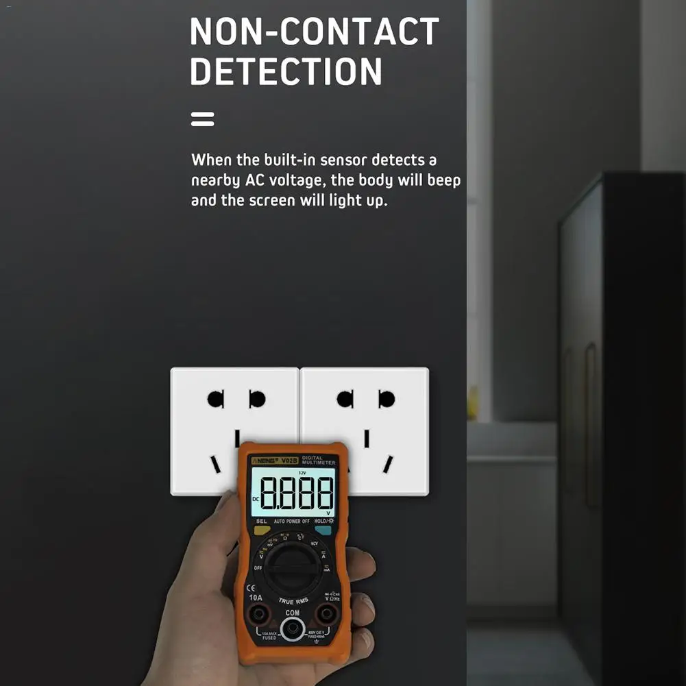 

V02B Digital Multimeter High-precision Automatic Range Battery-powered Multimeter with LCD Display