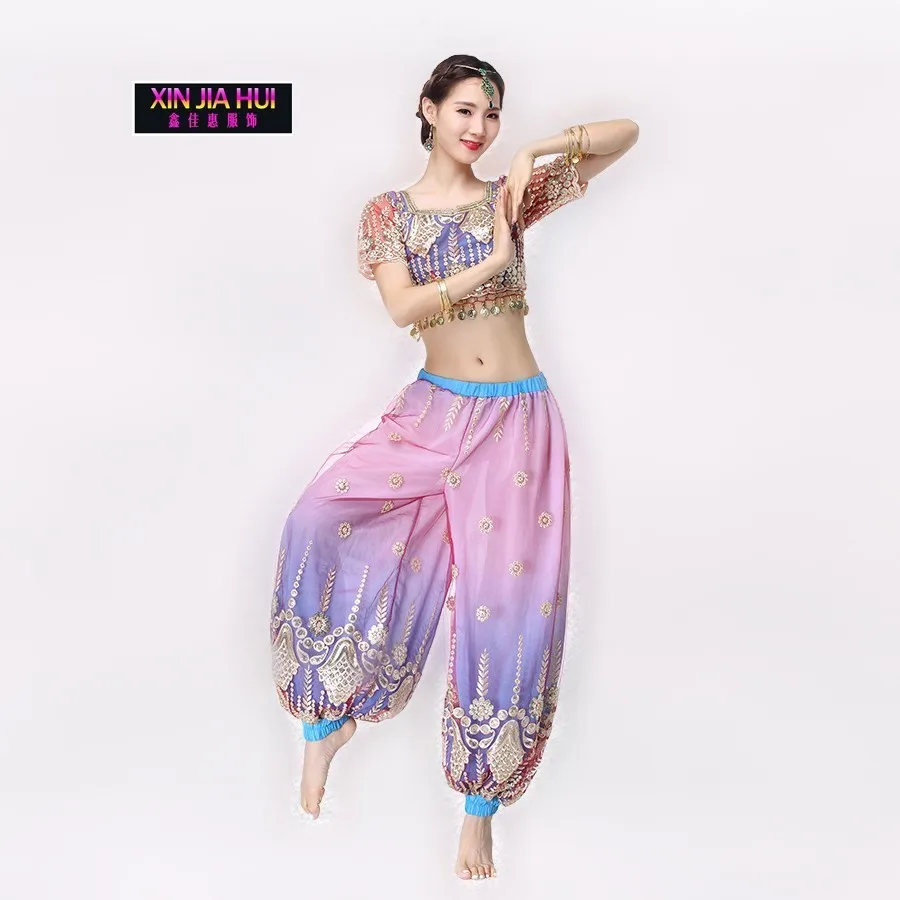 India Sari Oriental Clothing Adult Woman New Pattern Sexy Belly Dance Show Serve Suit Bellydance Costume Bollywood Carnaval |