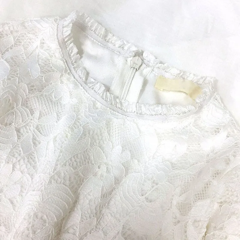 2020 Lace Teenage Dress Kids Girl Long Sleeves White Black Baby Girls Wedding Children Clothes Spring Autumn Flower | Детская одежда и