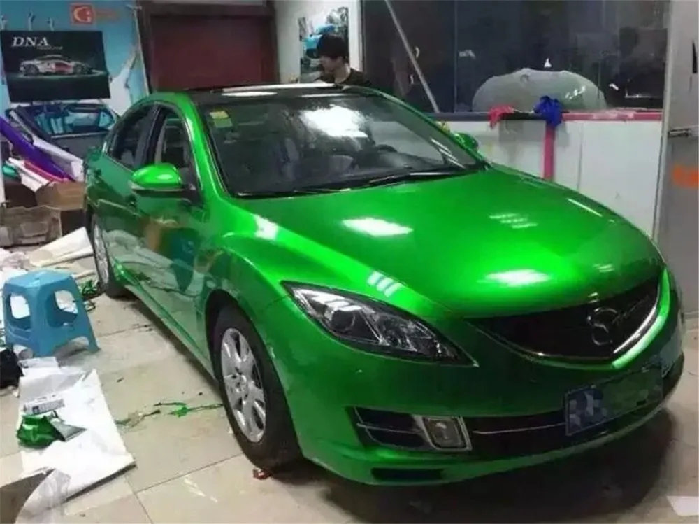 Глянцевая виниловая пленка для упаковки автомобилей Apple Green Candy автомобильная