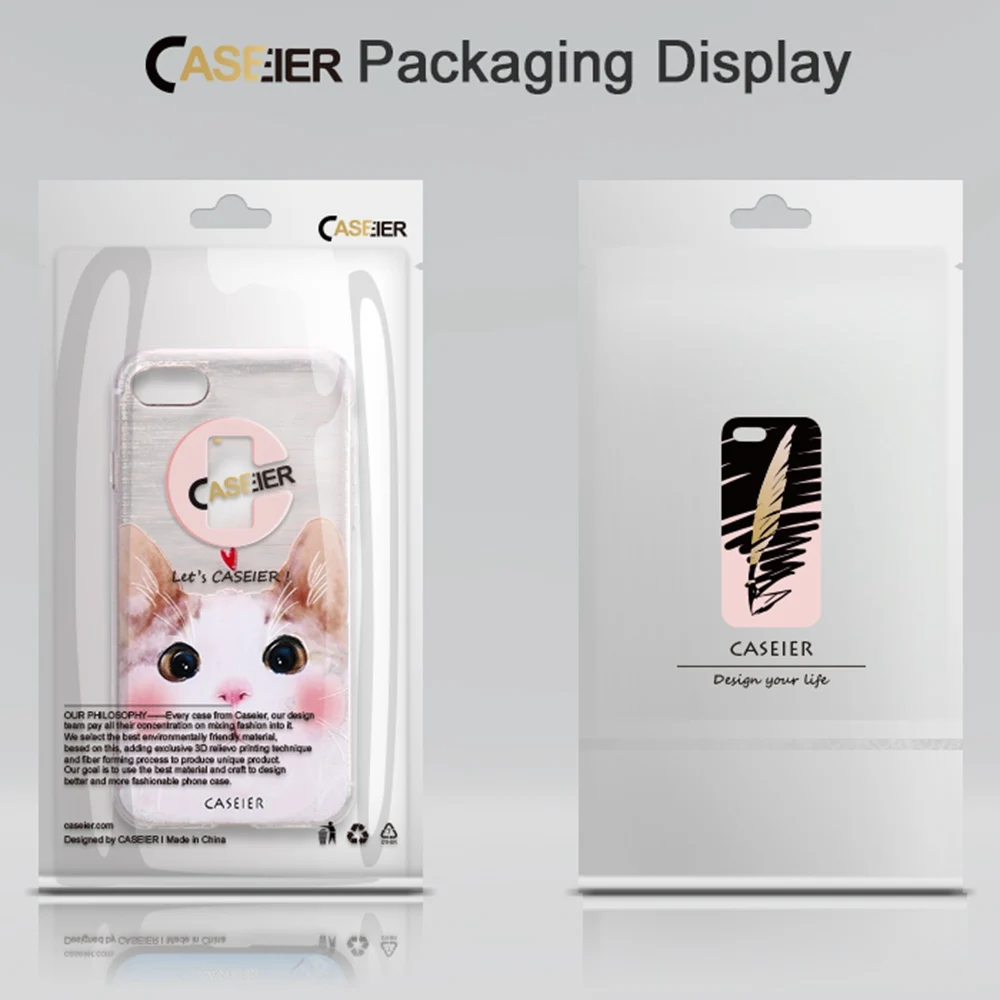 Чехол для телефона CASEIER с тиснением и милым котом iPhone X 6s 7 8 Plus мягкие силиконовые