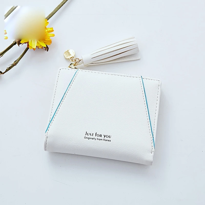 Женский короткий кошелек с кисточками простой модный нестандартный для карт в