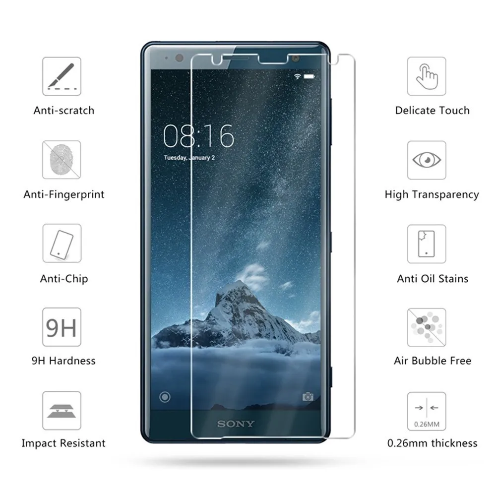 Ультратонкое закаленное стекло 9H для Sony Xperia 10 L1 L2 L3 XA X XA1 2 XZ 1 компактная