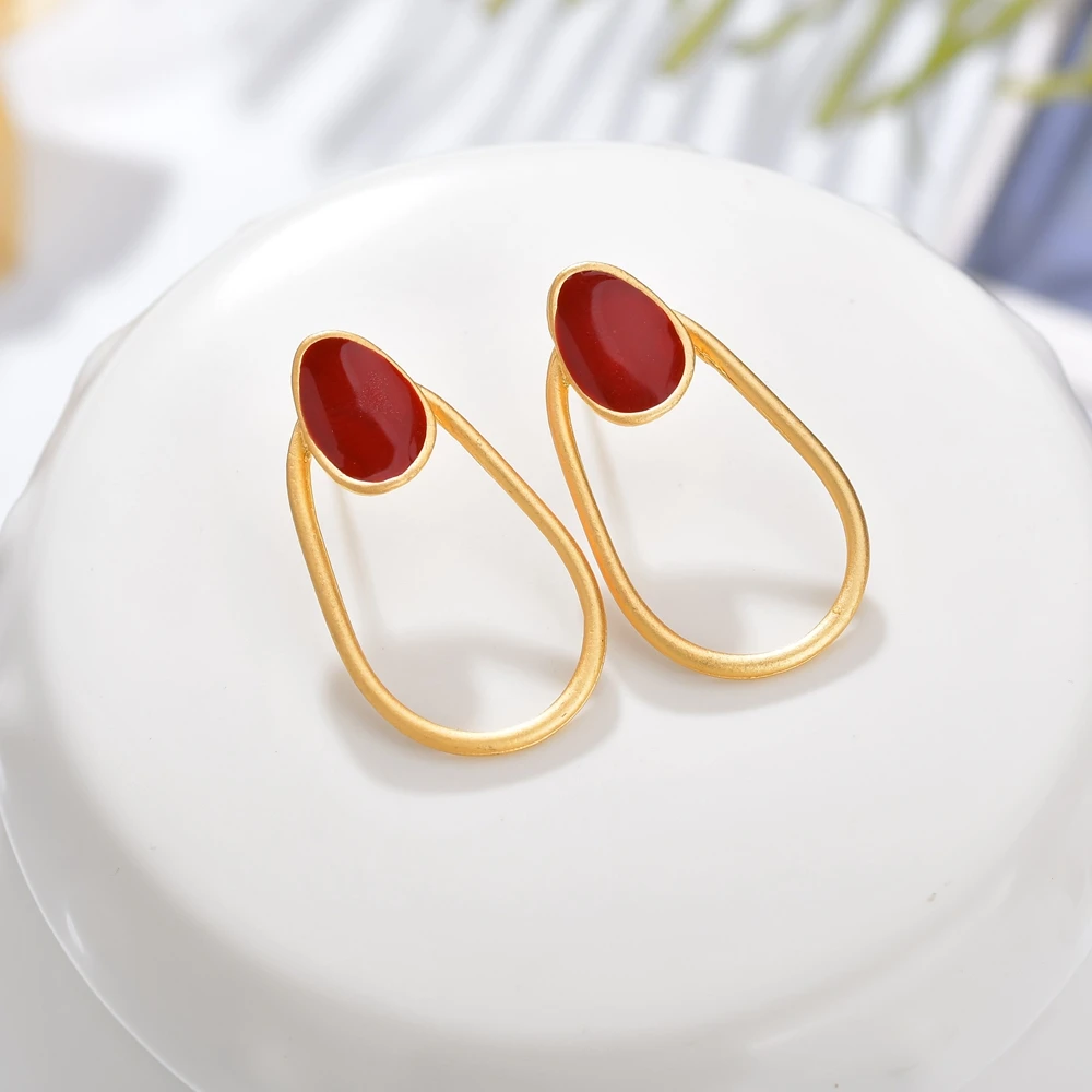 Новые корейские модные серьги-капли MESTILO 2019 Необычные овальные красочные