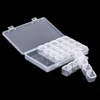 Контейнер для хранения ювелирных изделий, 28 отделений, прозрачный пластиковый