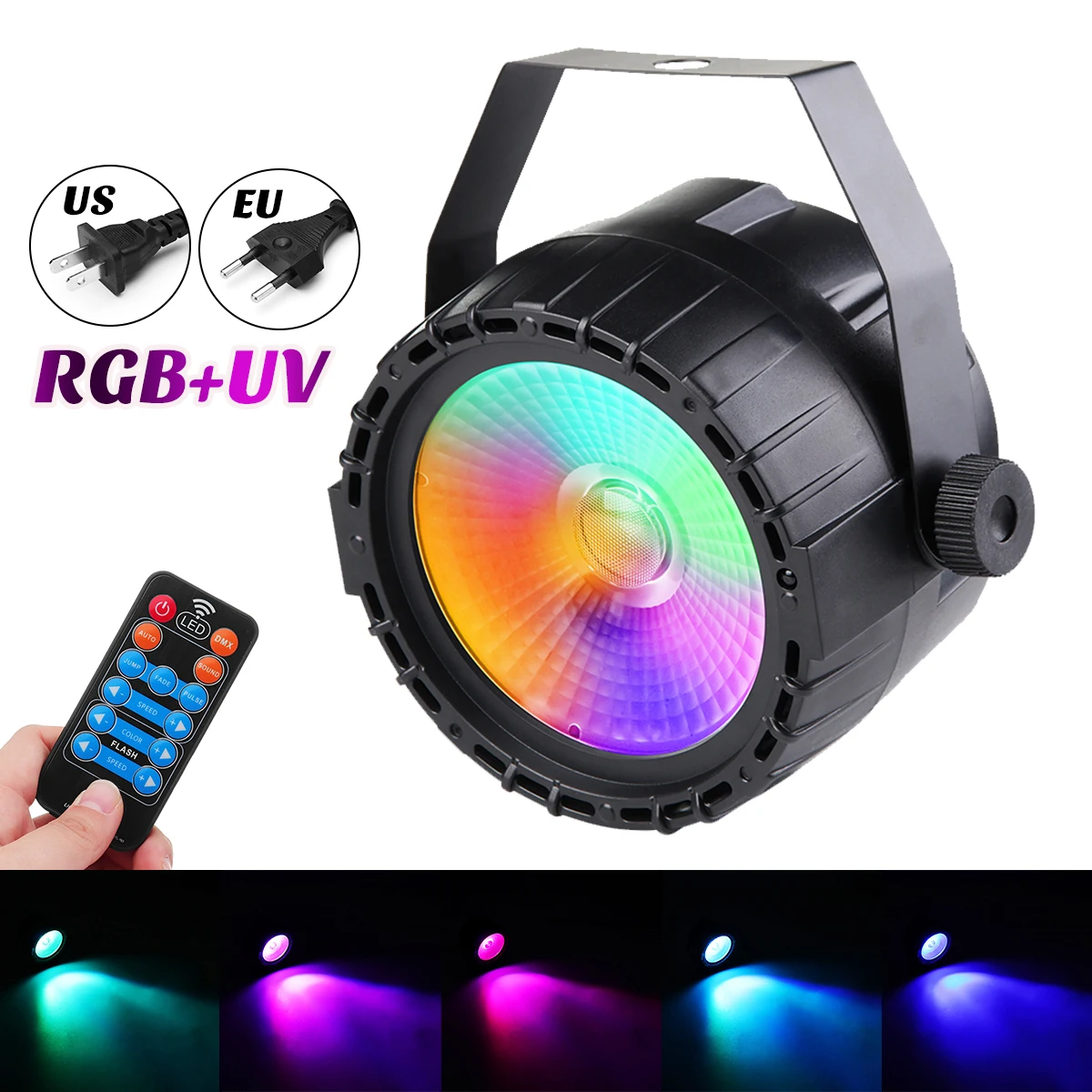 

UV LED Light with Remote 30W COB LED Wall Washer Effect DMX 512 Multi-mode Control For DJ Bar Party 90-240V US/Eu Plug
