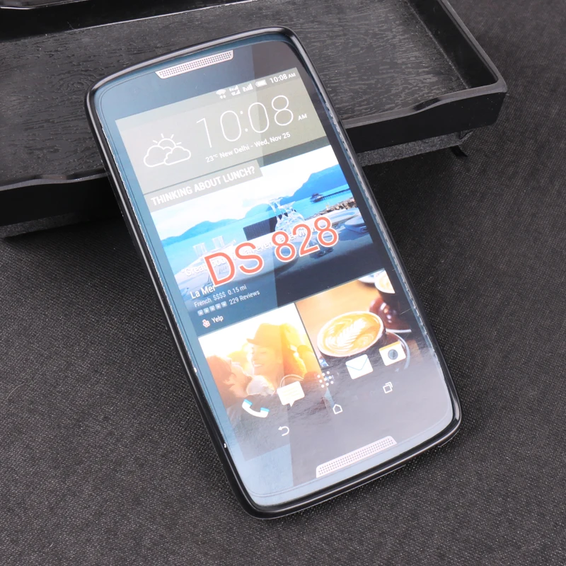 EFFLE For HTC Desire 828 D828w 5.5inch Gel Black TPU Slim Soft Anti Skiding Case Back Cover Phone Rubber silicone Bag |
