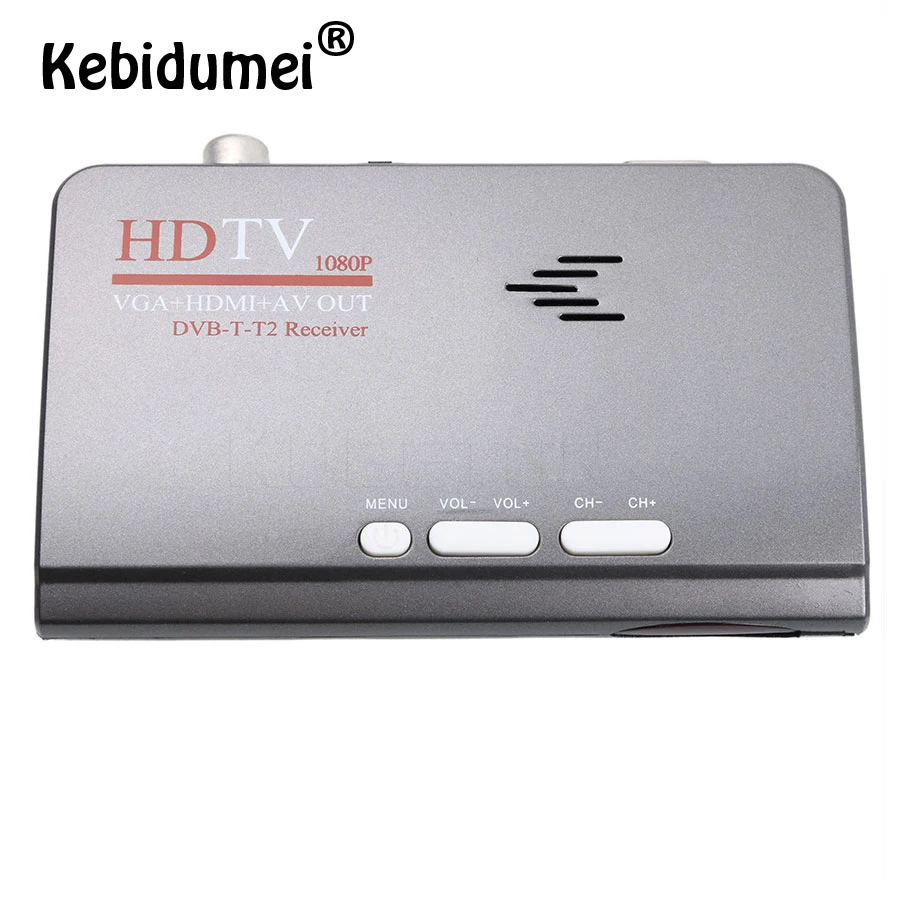 Kebidumei Цифровой HDMI DVB T T2 TV Box VGA AV CVBS приемник конвертер с USB Dvb тюнер дистанционным