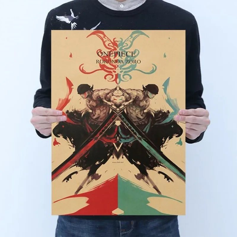 Винтажная живопись Зоро классический аниме постер комнатный декор наклейка s