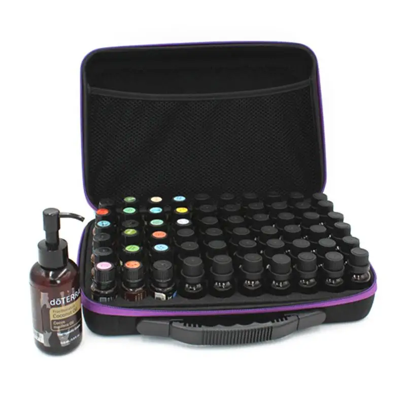 

60 Compartments Essential Oil Storage Bag 10/15 Ml Bottle Of Handmade Case Frame Aromatherapy Bottle Storage Storage Box