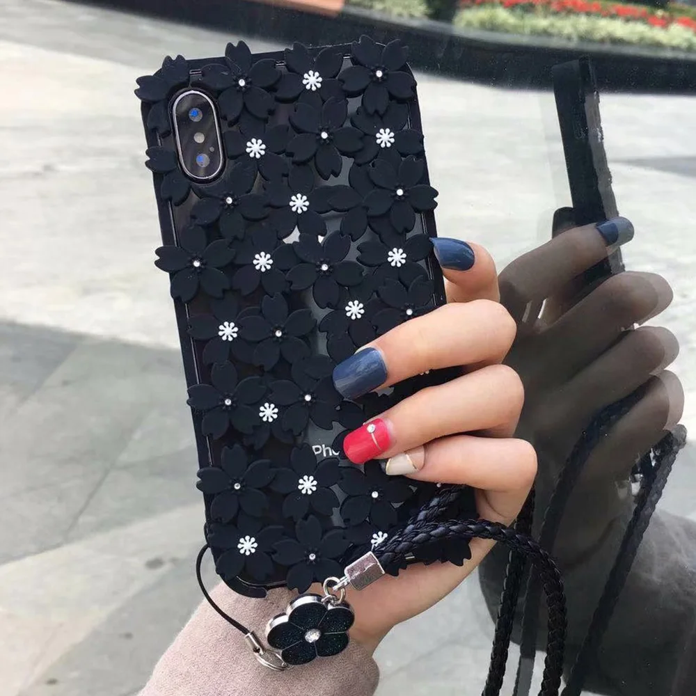 JONSNOW 3D цветок выдалбливают Телефон чехол для iPhone 6 6S 7 8 Plus Силиконовые чехлы с