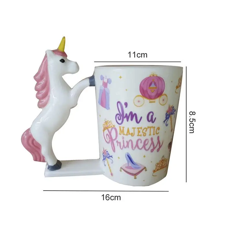 1 шт. кружка керамические чашки для воды/кофе/молока круглые единороги с ручкой