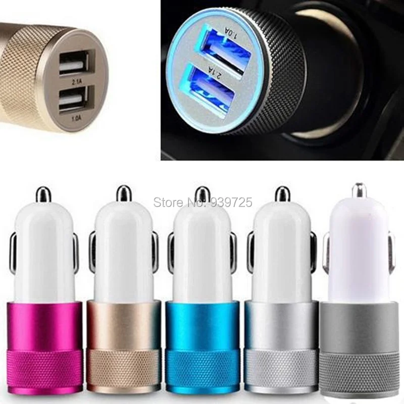 

Автомобильное зарядное устройство с двумя USB-портами, универсальный адаптер для быстрой зарядки с 2 USB-портами 2,1 а для iPhone 6 7 8 X iPad Samsung mp3 gps