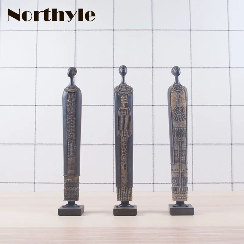 Northyle африканская тематическая Статуэтка из смолы украшение для дома фигурка