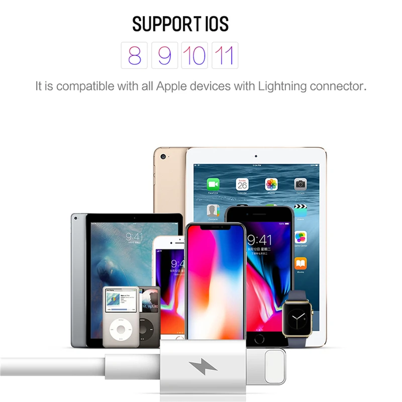 Rock PD type C для освещения зарядный кабель 15 Вт Быстрая зарядка Iphone X 8 Plus Macbook с