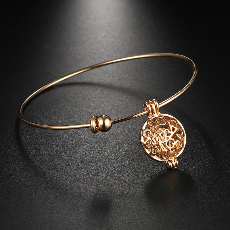 Полые цветок Открытый медальон талисманы аромат эфирные масла диффузор браслет 5