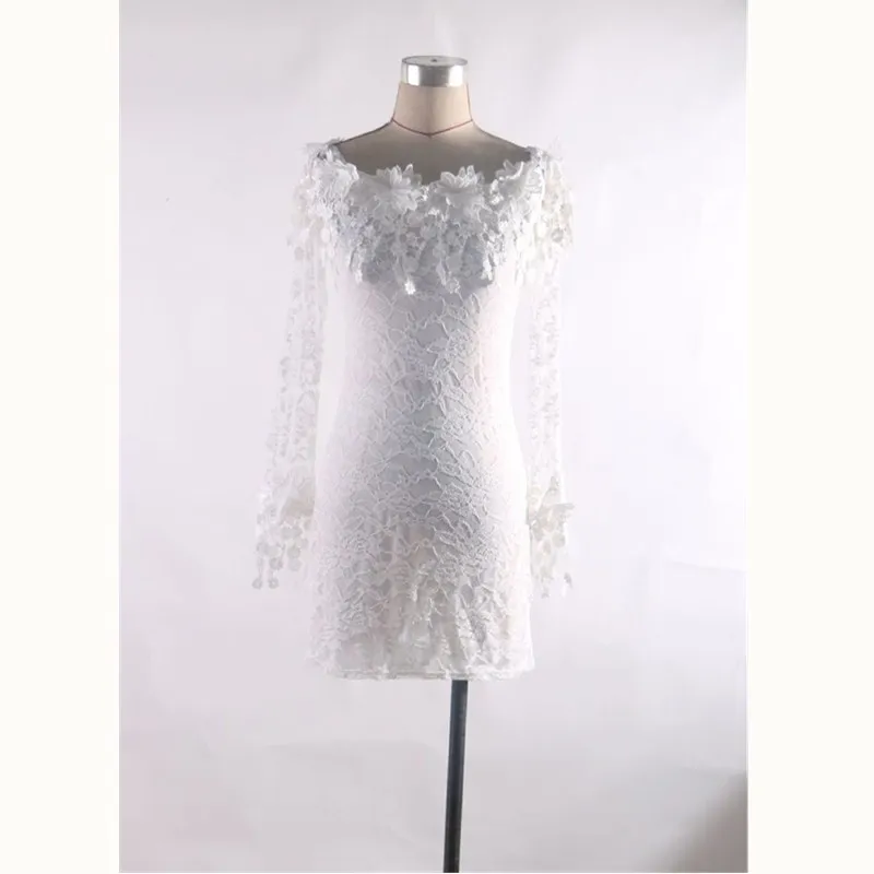 Женское платье весна-лето-осень женское облегающее с длинным рукавом и открытыми