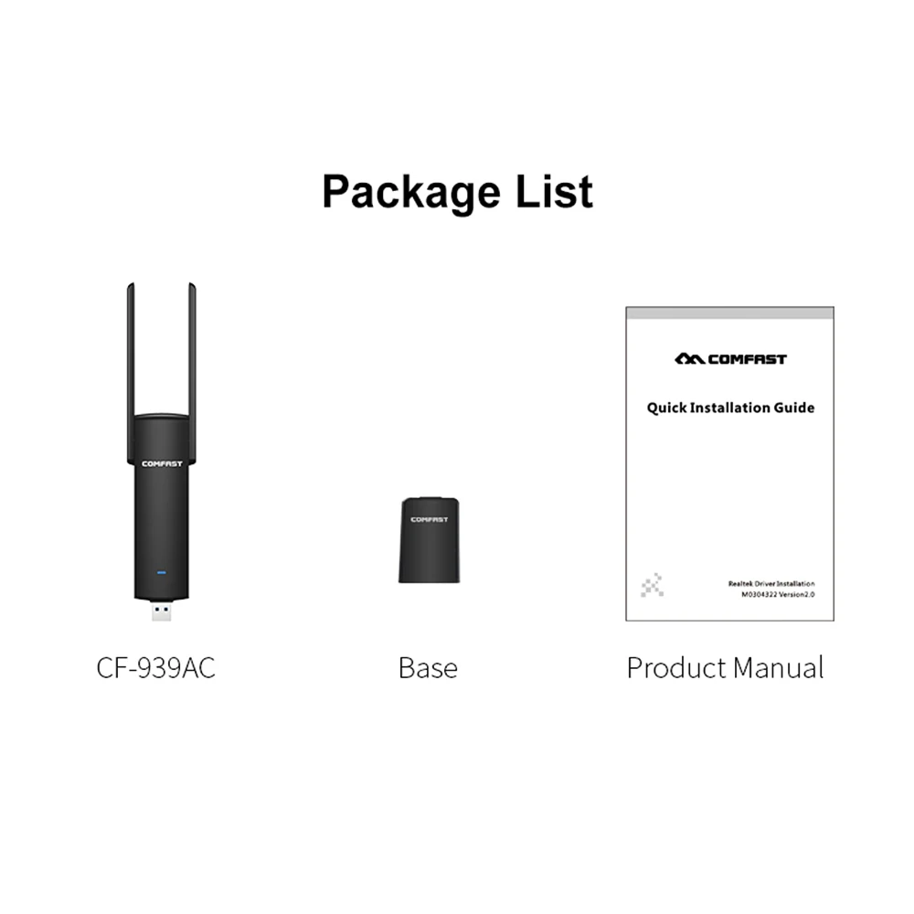 COMFAST Usb Wifi адаптер 1900 Мбит/с 2 4 ГГц + 5 8 двухдиапазонный Wi-Fi ключ Plug And Play AC сетевая