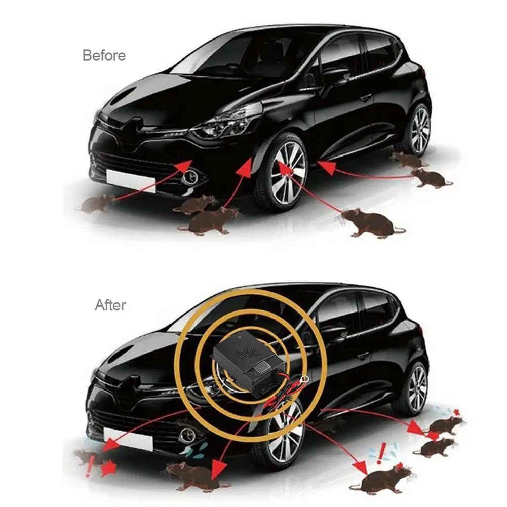 12V автомобиль крыса грызунов ультразвуковой репеллент загоны крысы мышей моль