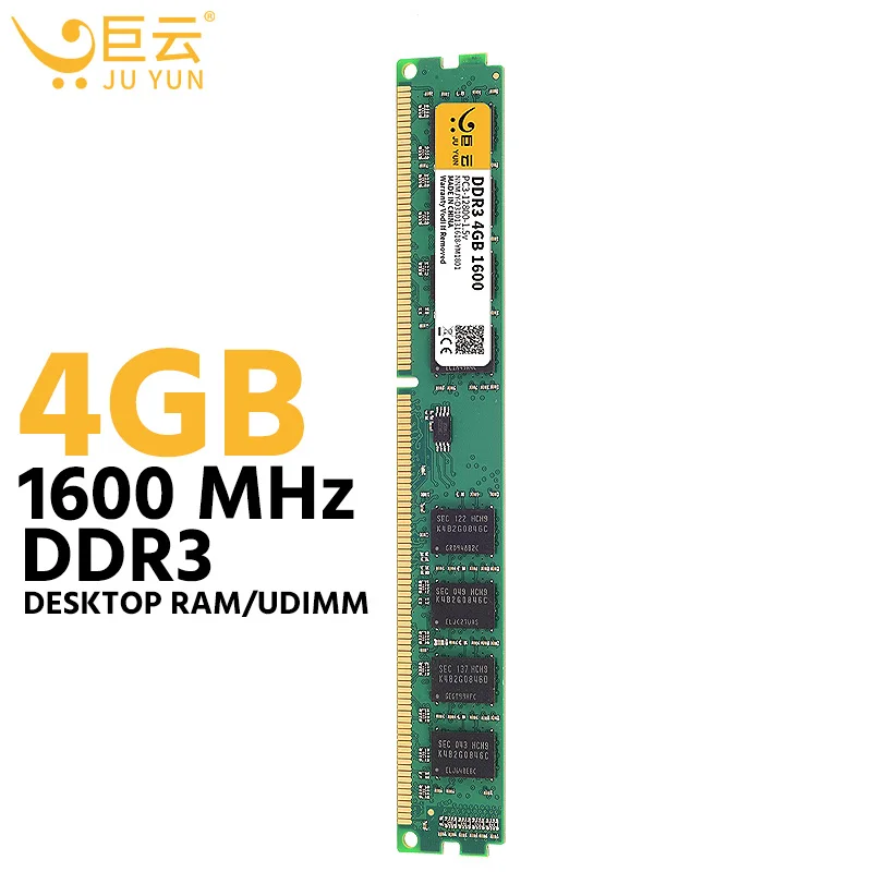 Ju Yun DDR3 4 Гб 1600 МГц ОЗУ память для настольного компьютера 1066 1333 совместимый с ПК ГБ 8