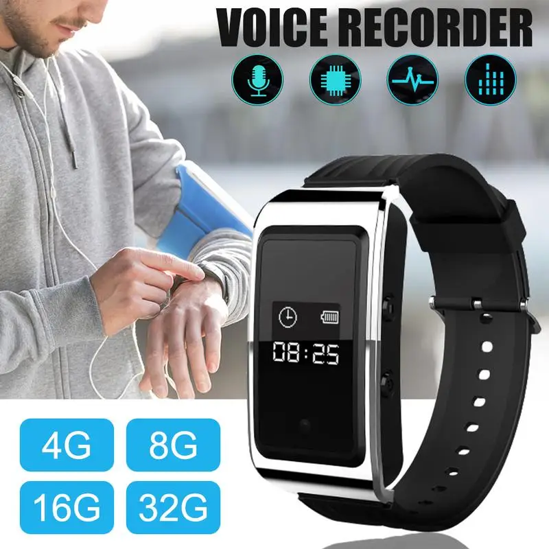 D6 Портативный браслет спортивные часы Бизнес Конференц-диктофон Запись