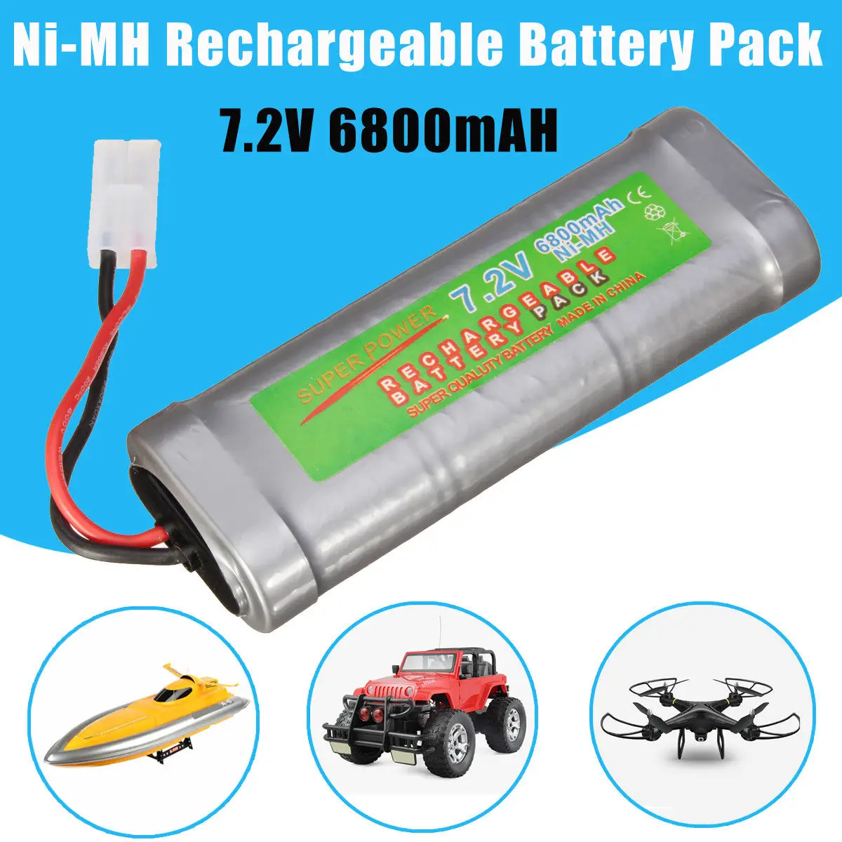 1 шт 7 2 V 6800mAh ni mh перезаряжаемый аккумулятор RC|Перезаряжаемые батареи| |