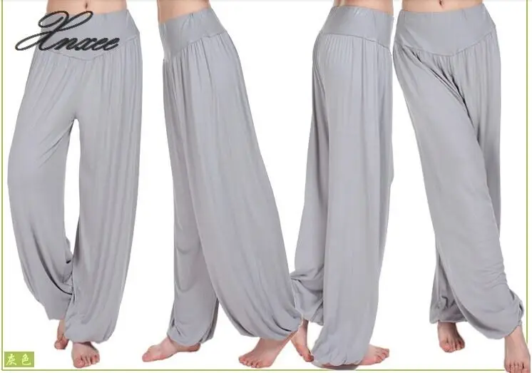 

Cotton High Waist Stretch Women Harem Pants S port Pants Flare Pant Dance Club Boho Wide Leg Loose Long Trousers Bloomers Pants