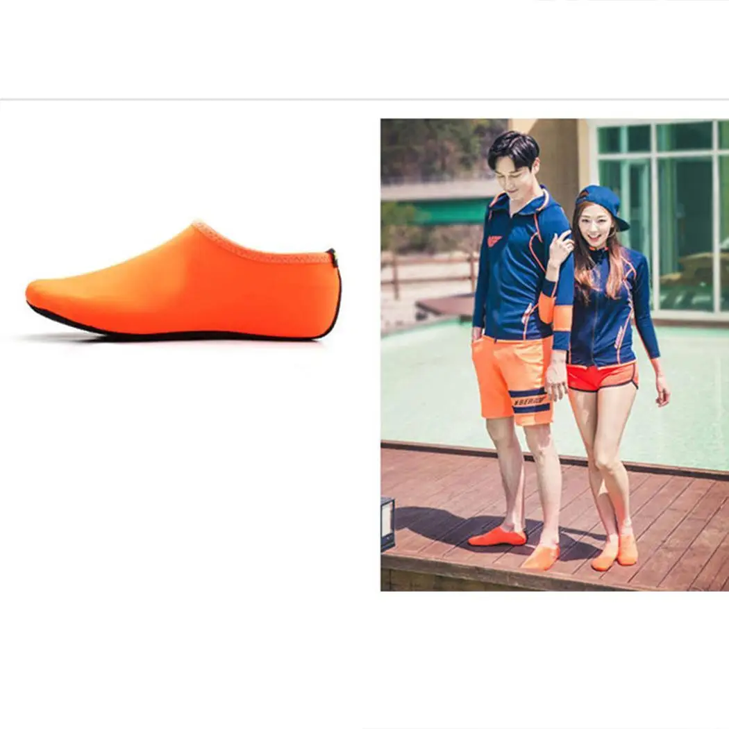 Оранжевая крышка однотонные желтые носки для плавания оборудование обуви 1