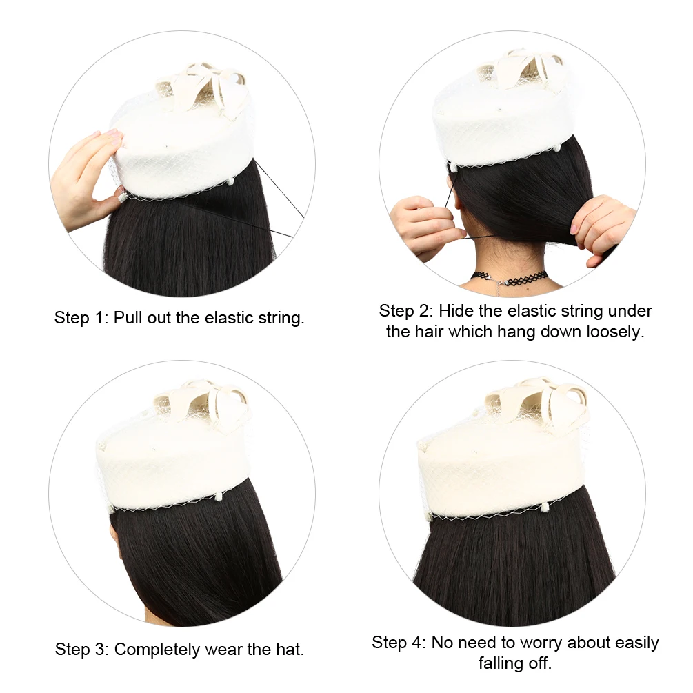 UNISTYLE Для женщин чародей Мода Pillbox Hat Винтаж Дерби Свадебные котелок модная шляпа