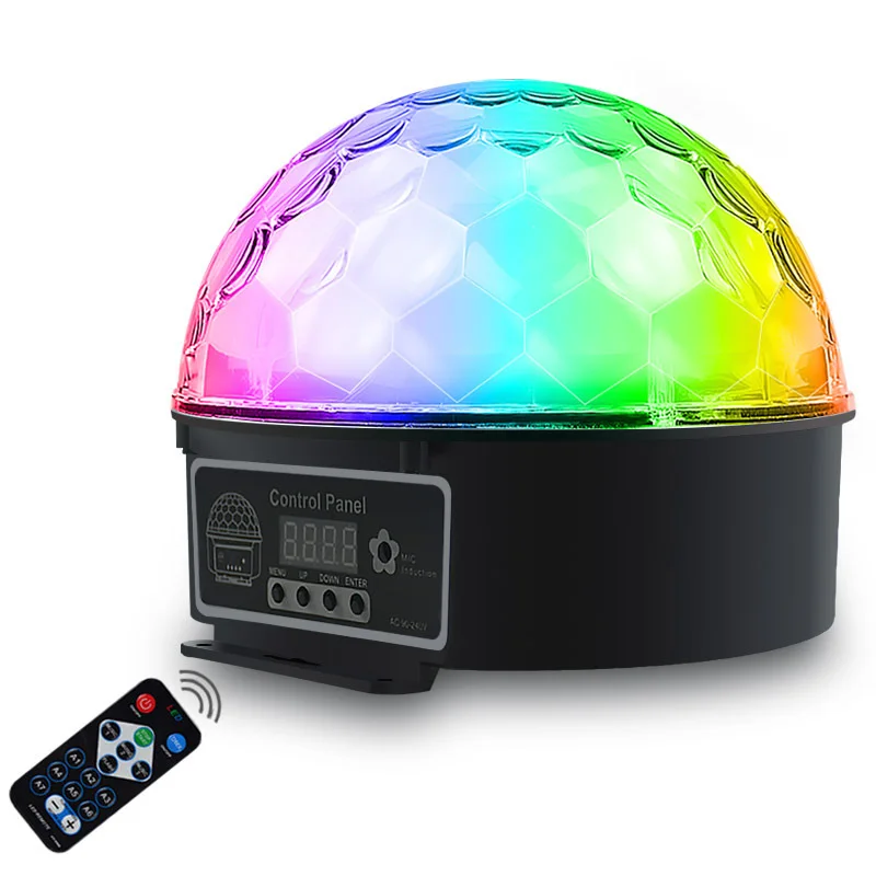 Светодиодный хрустальный Волшебный шар 9 цветов вечеринка DMX512 с дистанционным