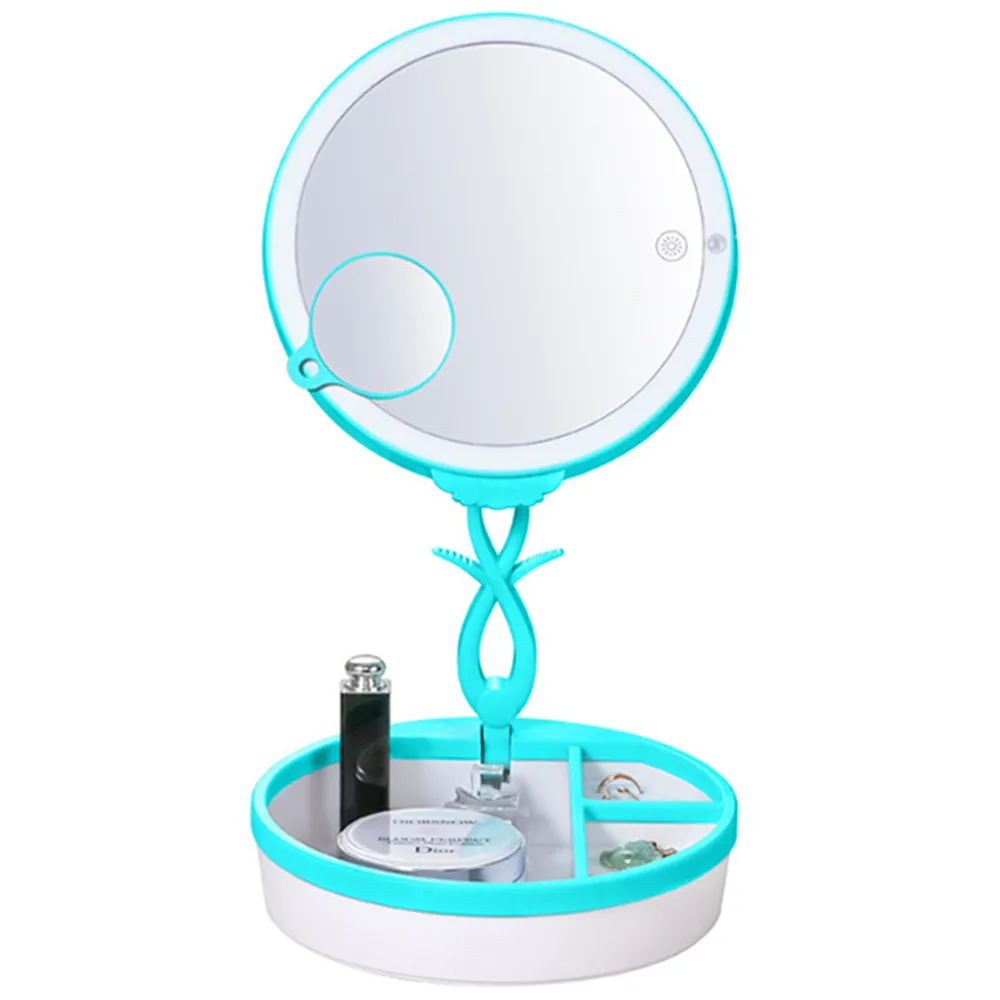 Folding LED Makeup Mirror Smart Touch Desk with Light | Красота и здоровье