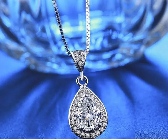 Женское Ожерелье с кристаллами из серебра 925 пробы высококачественные украшения