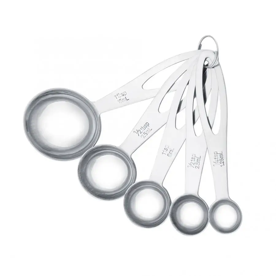 Топ 5 шт./компл. мерные ложки из нержавеющей стали чашки для приправ кофе кухонные