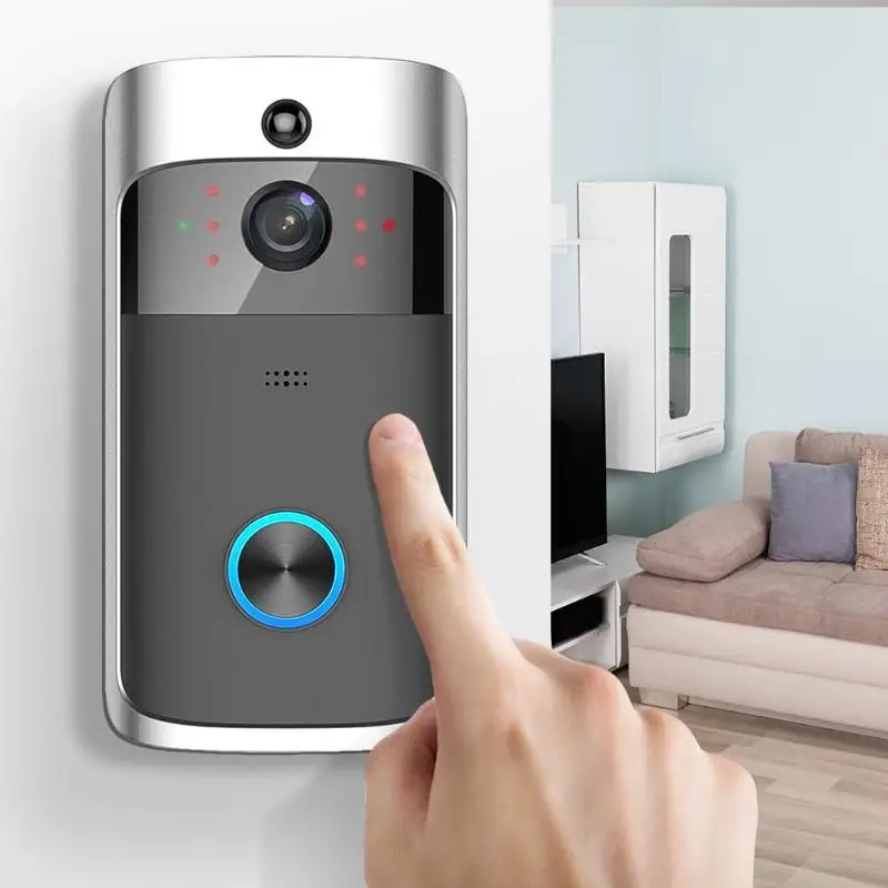 Умный беспроводной дверной видеозвонок с Wi-Fi камера 720P визуальная запись