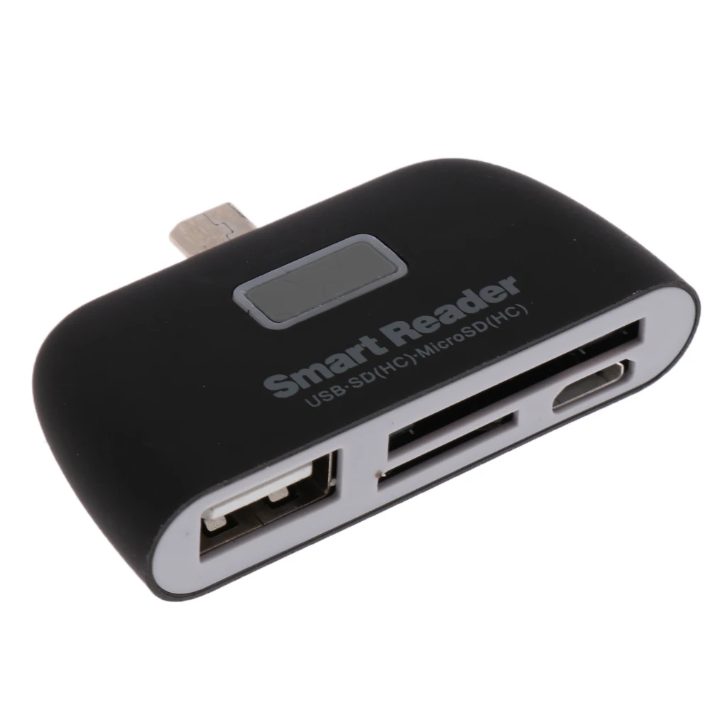 Соединение OTG Kit адаптер с USB портом SD кардридер для телефона черный|Сетевые