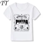 Детские футболки с принтом логотипа Pantera, детские летние топы для мальчиков и девочек, футболка с короткими рукавами, детская одежда с тяжелым металлическим рисунком, HKP561, 2019