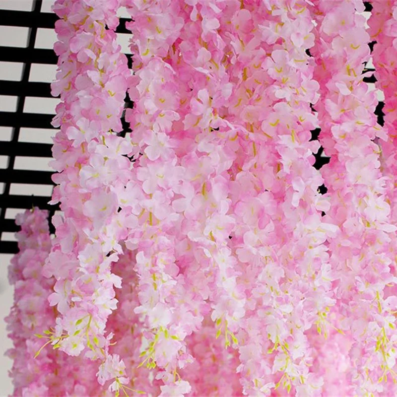 1 м искусственная шелковая Гортензия цветы глицинии Строка DIY моделирование