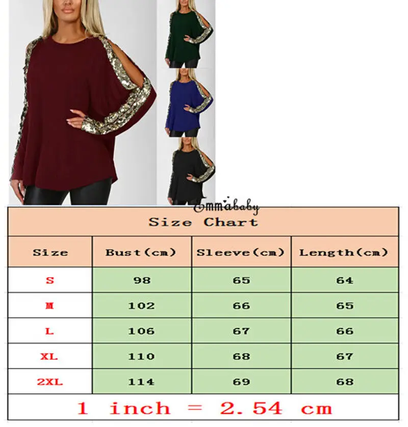 Новинка 2019 женская сексуальная блуза с О образным вырезом блестками длинным