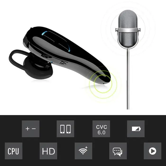 Универсальные наушники вкладыши с громкой связью умные беспроводные Bluetooth 1033dB