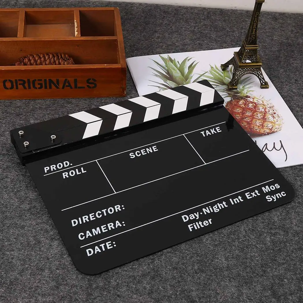 Акриловая сухая стирания режиссерская пленка кинонумератор с хлопушкой