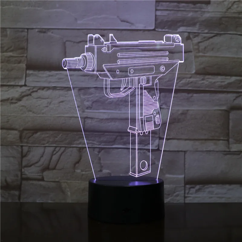 Светодиодный ночсветильник для пехоты 3D иллюзия USB сенсорный датчик RGB детский