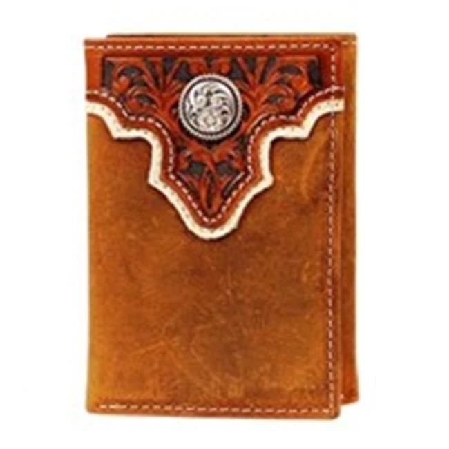 Ariat A3510637 треугольник Топ три раза бумажник светло коричневый один размер| |