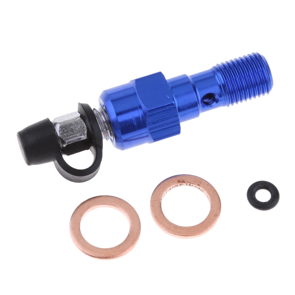 Universal M10 Single Banjo Bolt Thread Bleeder Nipple Washers 1.0mm Blue | Обустройство дома