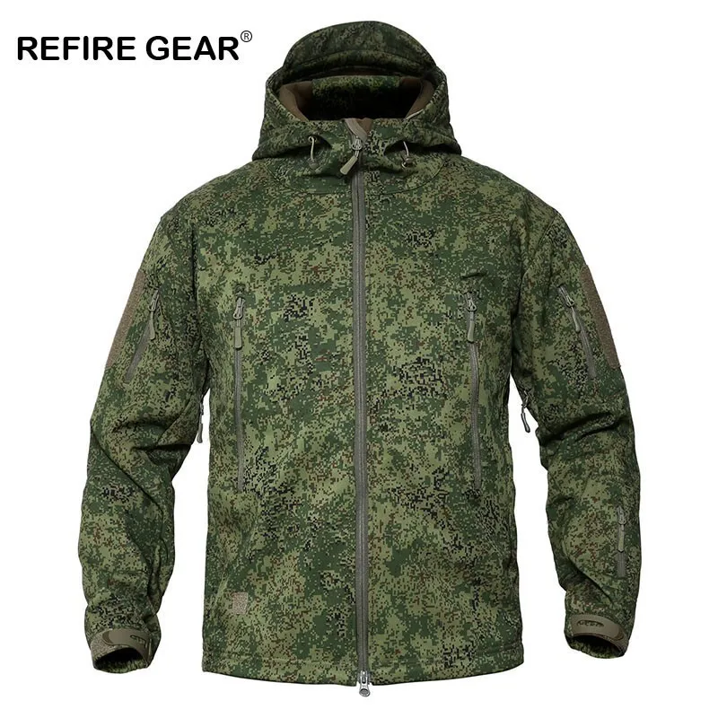 Refire Gear новые тактические камуфляжные куртки с капюшоном для улицы Мужская мягкая