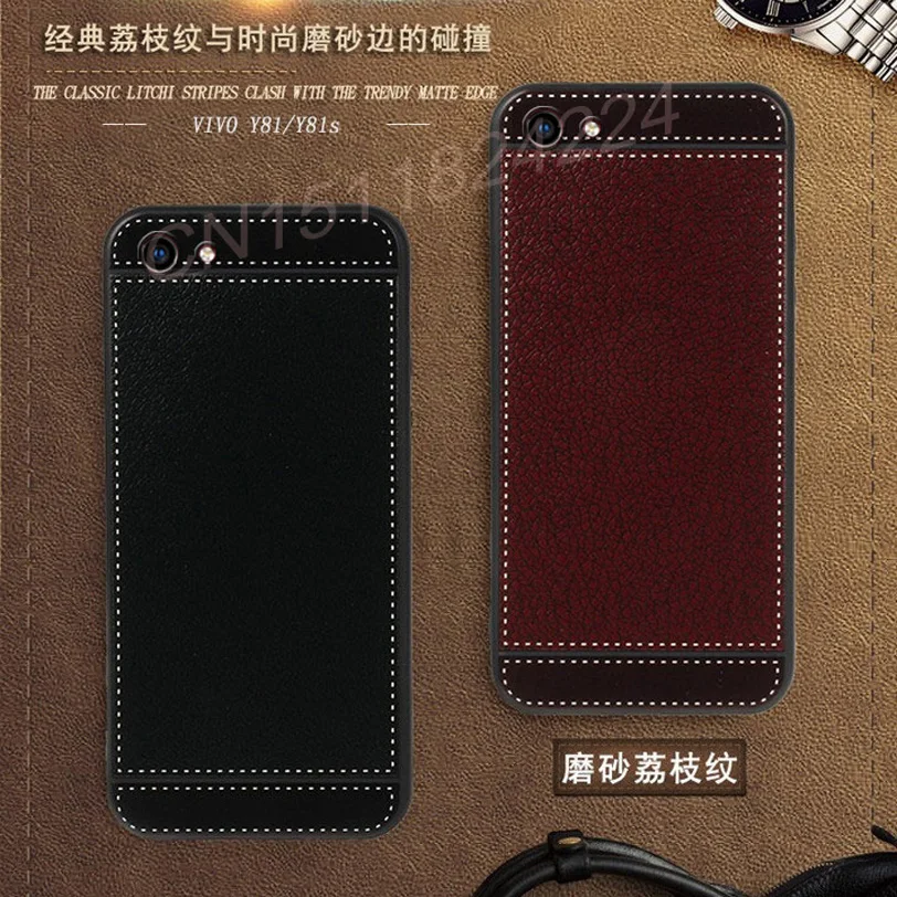 Силиконовый чехол для Vivo Y81 роскошный кожаный мягкий ТПУ Y 81 S защитный 6 22 дюйма |